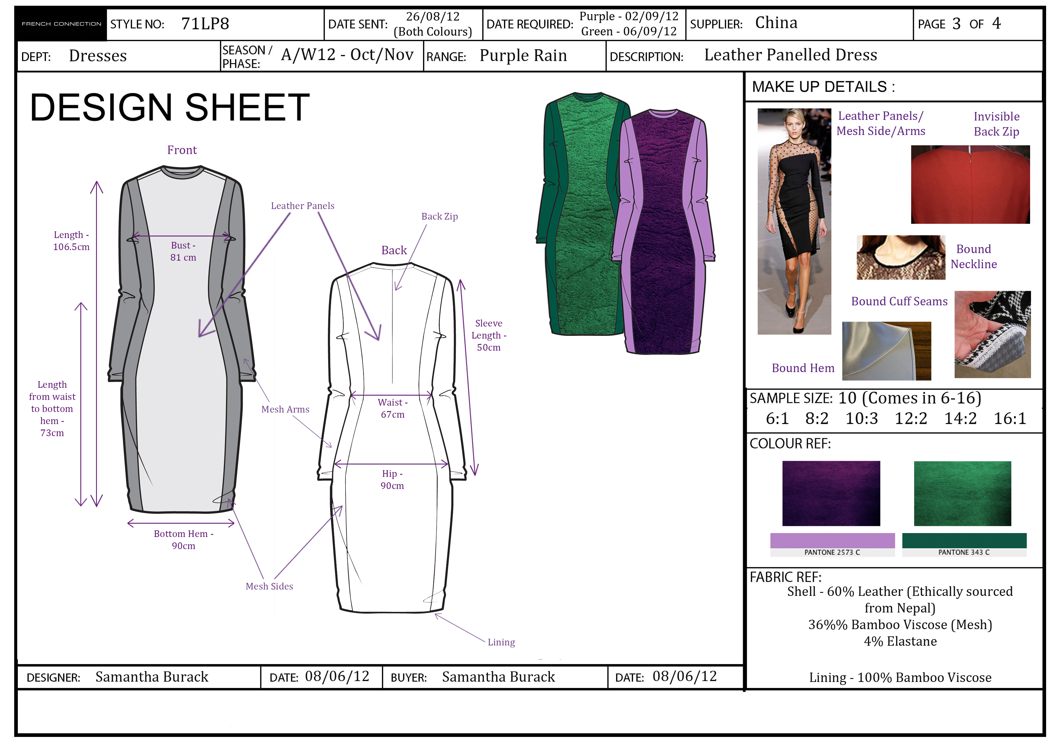 Spec Sheet Template For Garments